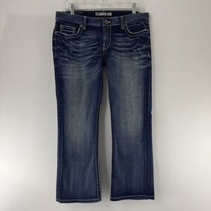 BKE Stella Women's Bootcut Jeans Size 32x26‎ Dark Wash Stretch Denim